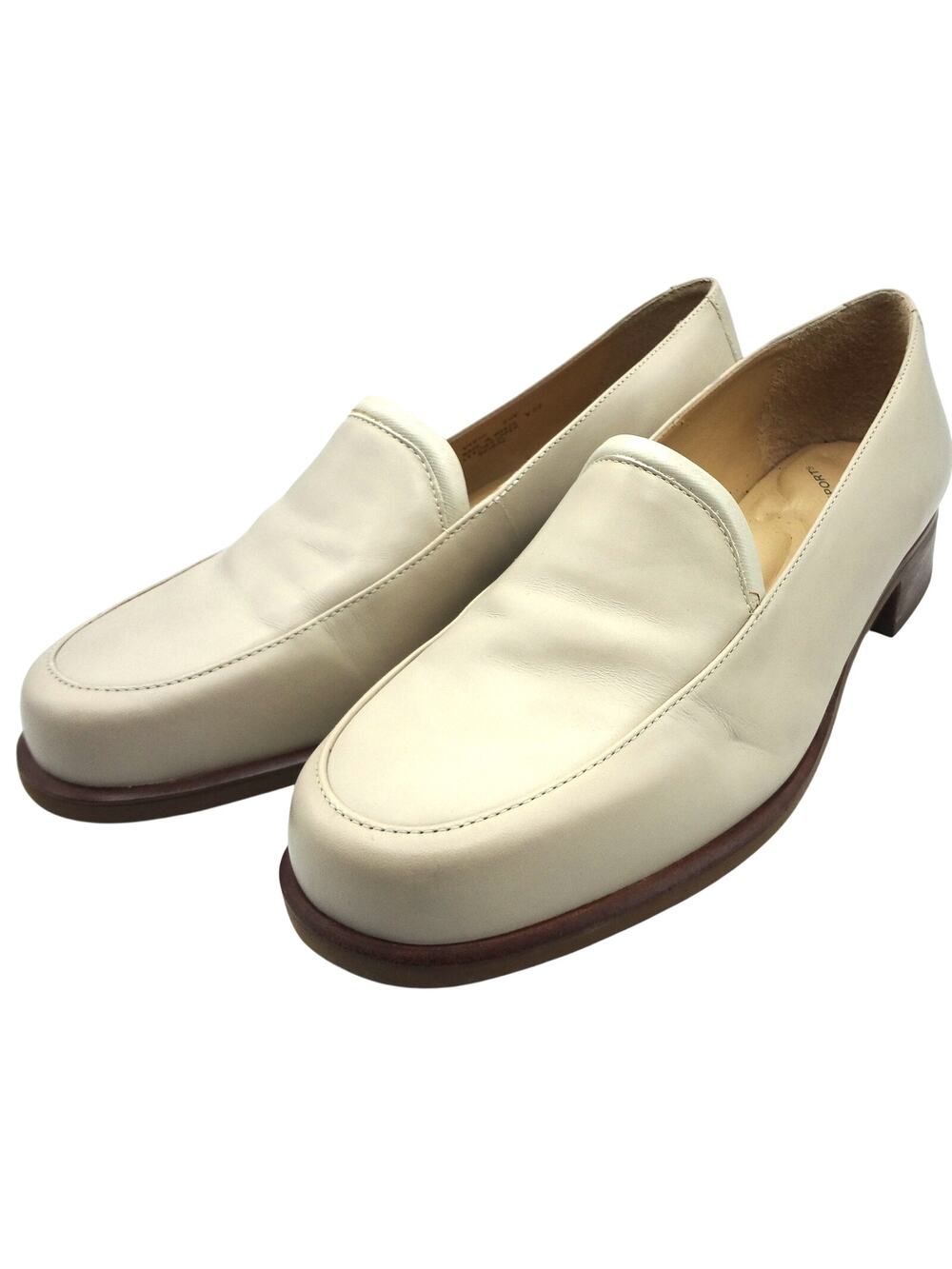 Rockport Comfort DMX Cream Off White Ivory Loafers Womens 8.5W Wide Slip On